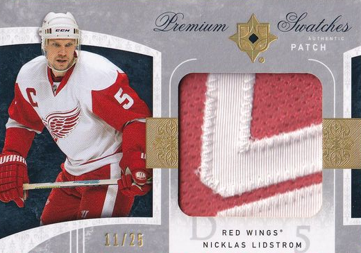 patch karta NICKLAS LIDSTROM 09-10 UD Ultimate Premium Swatches Patch /25
